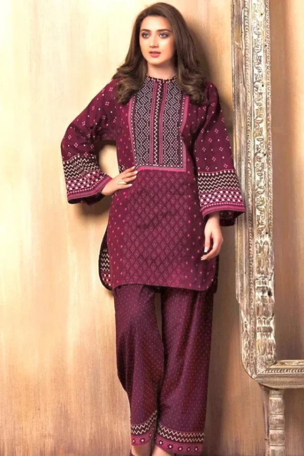 KS765 Lawn Fully Embroidered 2pc