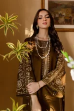 BA-68 Unstitched Fully Embroided Dhanak 2 Piece Suit