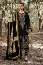 MB-700 Dhanak Embroidered Suit With Digital Printed Wool Shawl