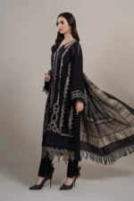 MB-49 Unstitched Embroidered Dhanak Suit With Embroidered Dhanak Shawl