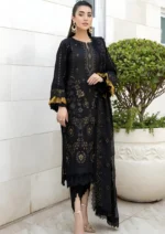 BR-08 Lawn Embroidered 3pc With Organza Embroidered Dupatta