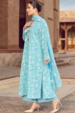 BR-08 Lawn 3Pc Embroidered Suit with Bamber Chiffon Embroidered Dupatta