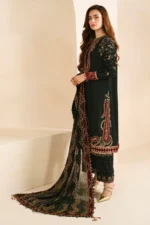 JZ-999 Embroidered 9000 Micro Velvet 3Pc With Embroidered Chiffon Dupatta