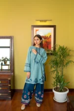2-Piece-Unstitched Dhanak Stuff Full Embroidered Suit
